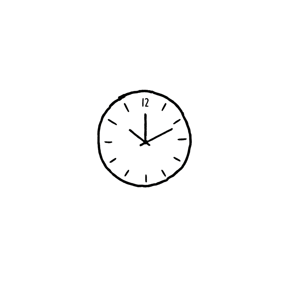Illustration of a Simple Clock Drawing