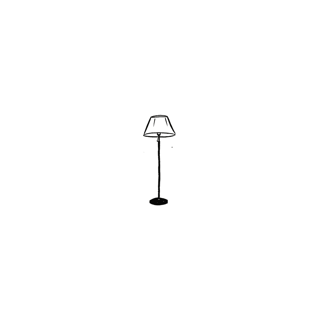 Illustration of a Simple Floor Lamp
