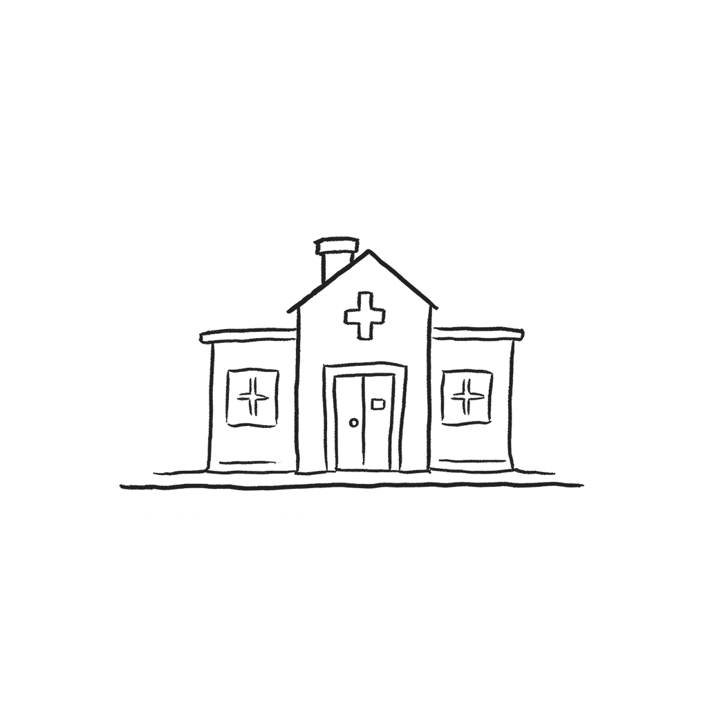 Illustration of a Simple Hospital Outline