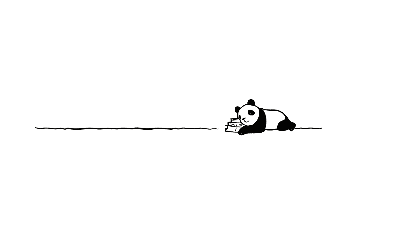 Illustration of a Sleeping Lazy Panda