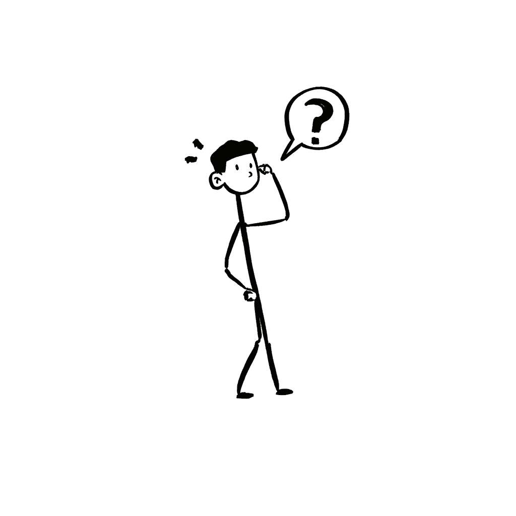 Illustration of a Stick Figure Thinking