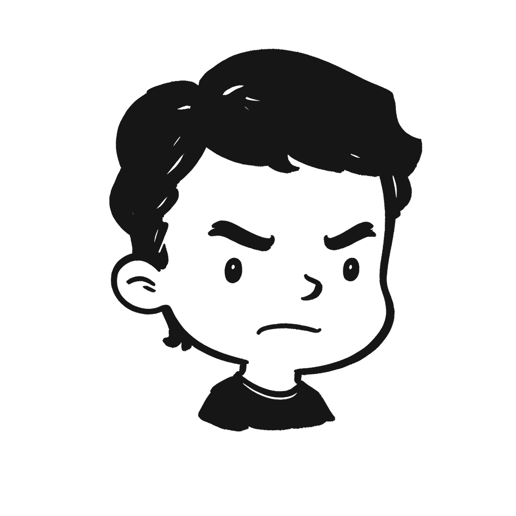 Illustration of an Angry Child's Face