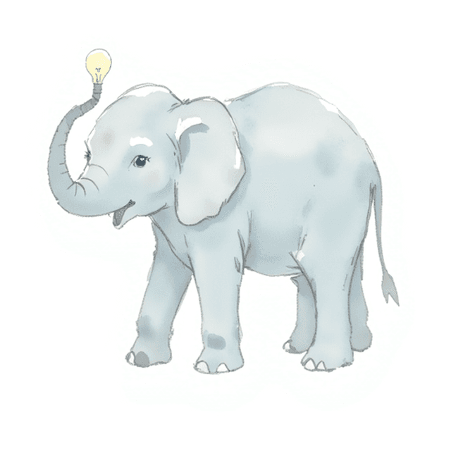 Elephant having an idea