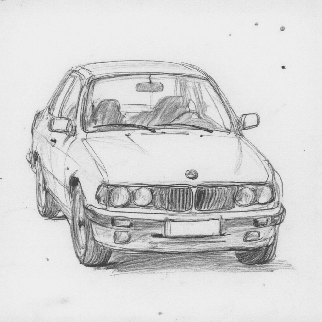Sketch ofa car